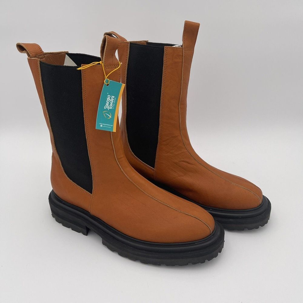 Sergio Tomani Moki Leather Boots Size US 7.5/ EU 38 Women's Shoes 18796/780